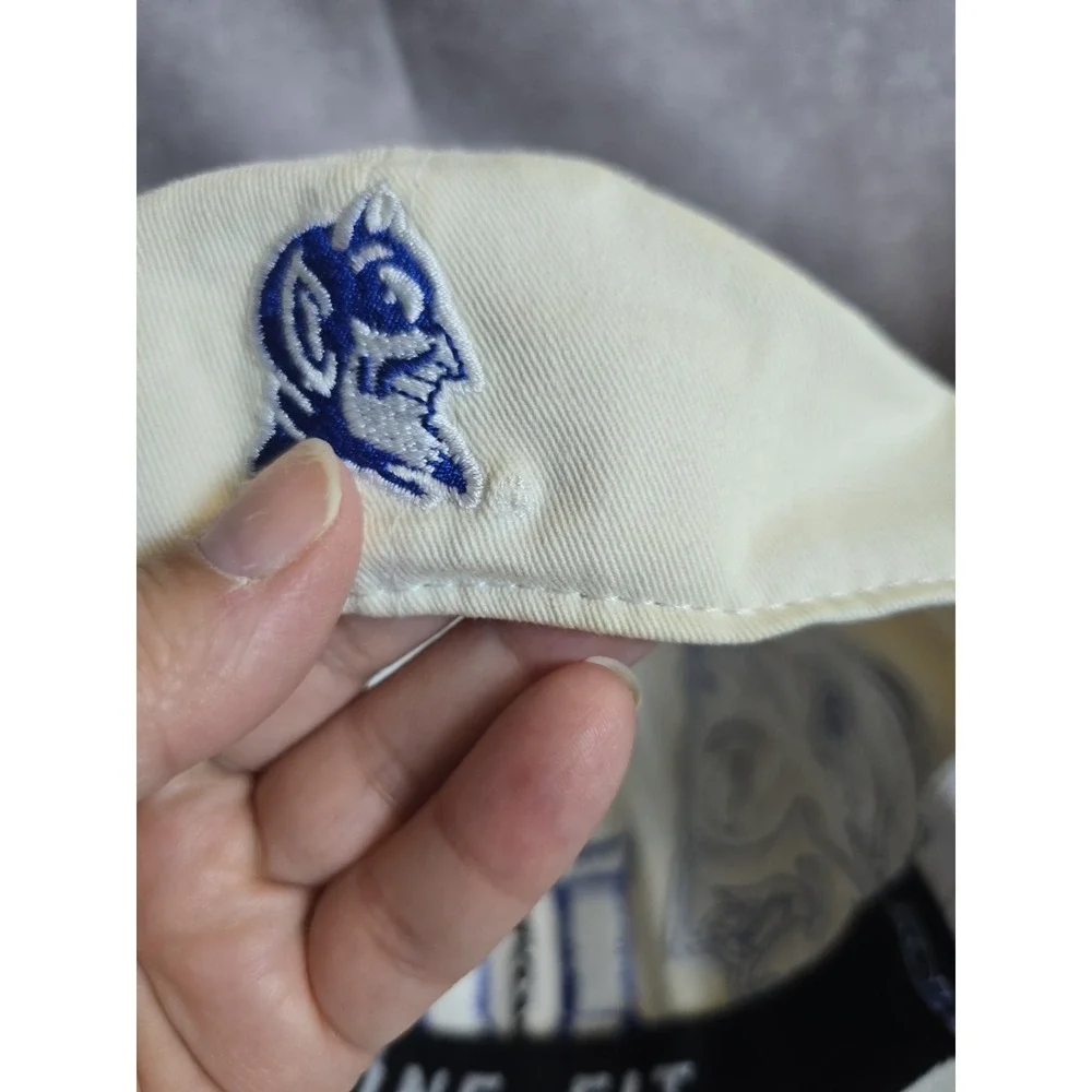 Duke Blue Devils Top Of The World Hat Cap Size M/L One-Fit Flex Cream Blue NCAA